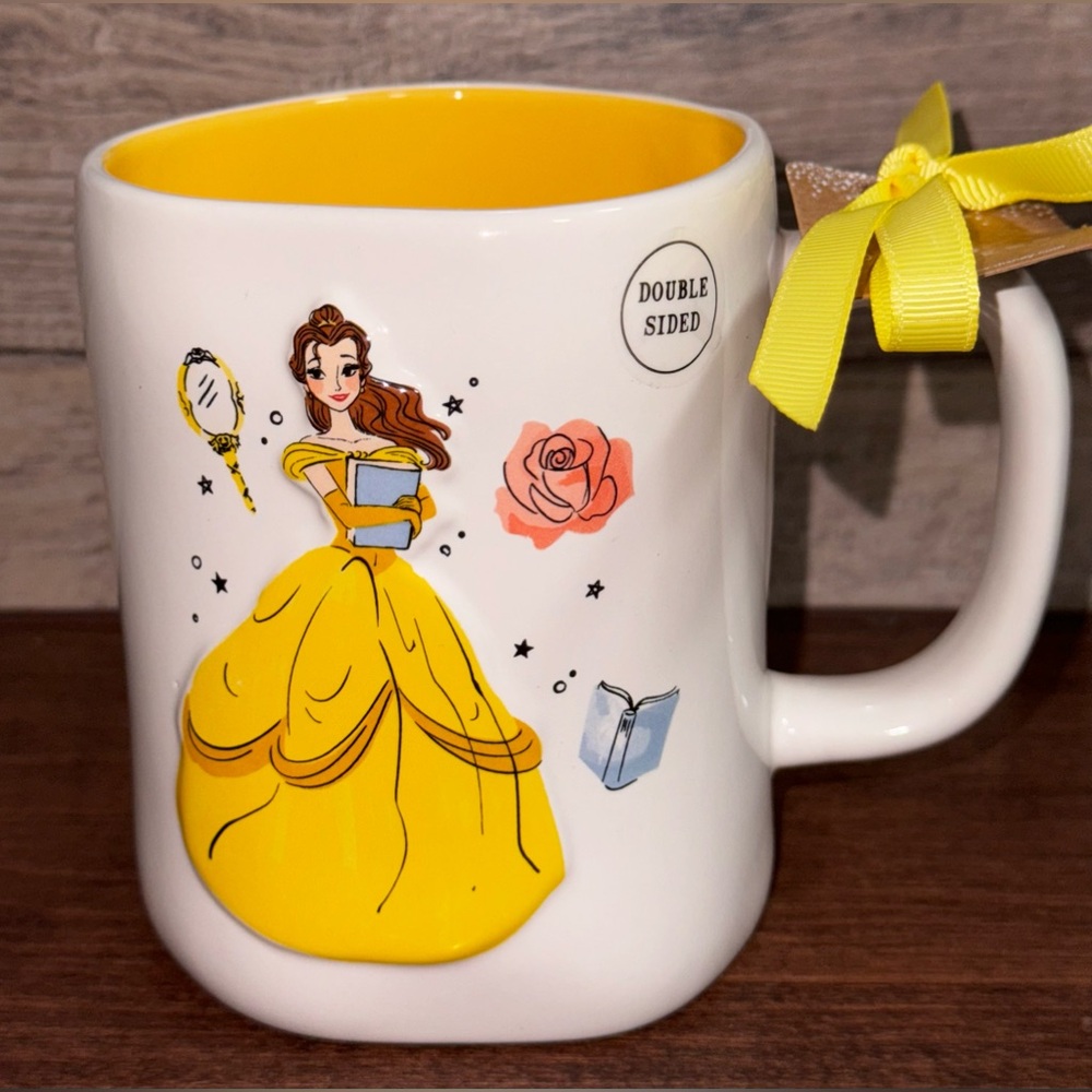 Cute 🥰 Rae Dunn Disney Beauty And The Beast BELLA Double Side Mug - NEW